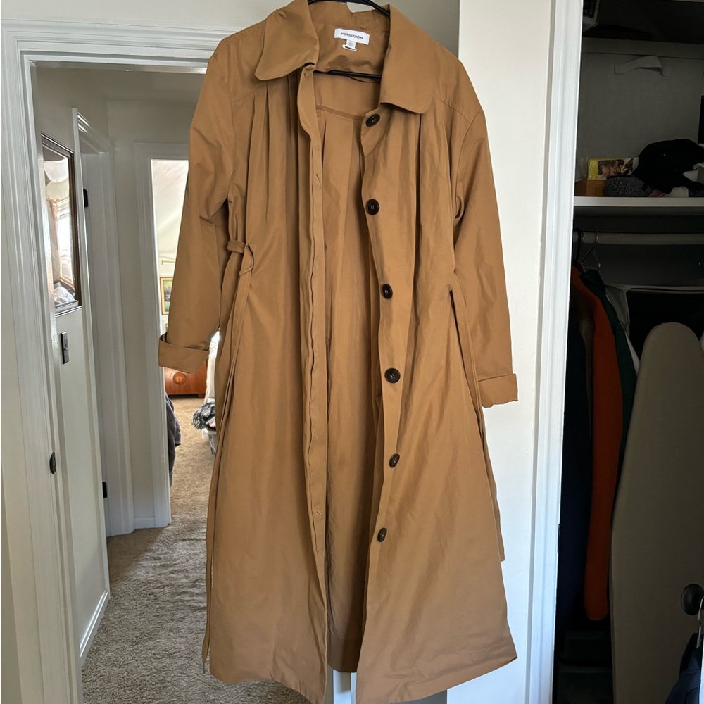 Nordstrom Camel Pleated Trench